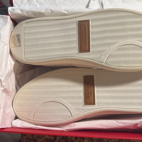 Salvatore Ferragamo Men's White and Red Sneakers - Picture 8 of 10